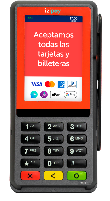 Pinpad integrado en caja de pagos